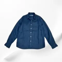 無印良品 良品計画 麻100% 薄手 長袖シャツ ゆったり M