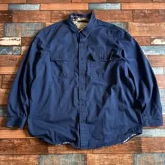L.L.Bean 裏地チェック シャツジャケット XLゆるダボビッグシルエット