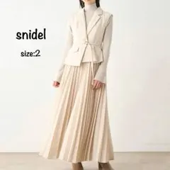 美品 SNIDEL スナイデル ジレ ディティール ジャンスカ 2 アイボリー