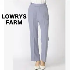 【LOWRYS FARM】カラー フレア パンツ センタープレス ウエストゴム