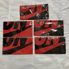 NIKE ナイキ　未使用　手拭い　タオル　レッド×ブラック　5点まとめ　セットのサムネイル