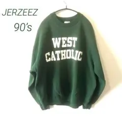 90’s JERZEEZ クルーネックスウェット トレーナー グリーン