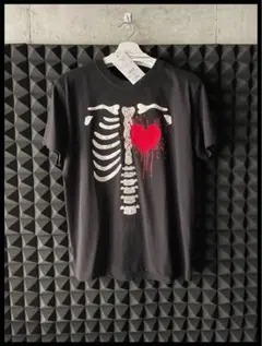 glamb 骨格とハートプリント Tシャツ Sサイズのサムネイル