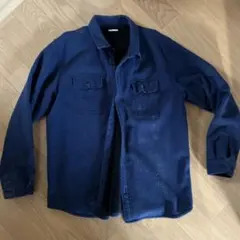ネイビー フリースライニング シャツジャケット　XL