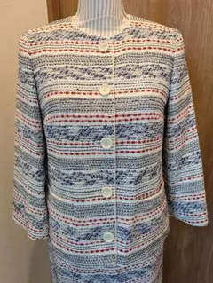 アクアスキュータム ツイードストライプ スカートセットアップ