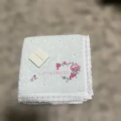 ローラアシュレイ　 花柄刺繍 ハンカチ