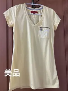 XS トミーガール Tシャツ イエロー Vネック