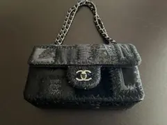 CHANEL パッチワーク マトラッセ25 ショルダーバッグ ブラック