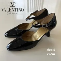 VALENTINO GARAVANI ブラックエナメル　パンプス　22cm