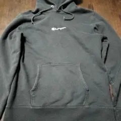 Champion ブラック フード付きパーカー