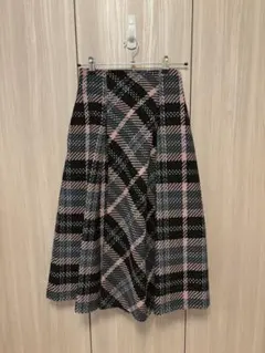 【美品】SNIDELロービングチェックロングスカート01