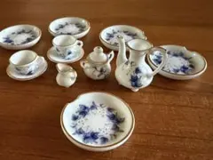 ミニチュアティーセット 陶器製 花柄