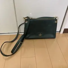 コーチ　スクエア レザー クロスボディ　ショルダーバッグ