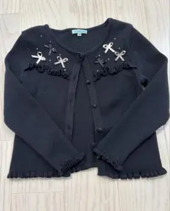 本日のみ新品　タグ付き　TOCCA トッカ　カーディガン　長袖　黒　リブニット 本日のみ新品 タグ付き TOCCA トッカ カーディガン 長袖 黒 リブニット