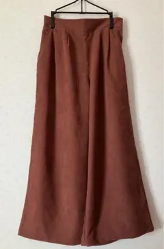 ワイドパンツ レンガ色