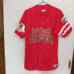 SoftBank HAWKS 応援ユニフォーム メンズ L レッド