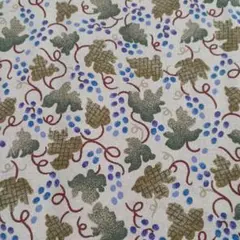 2枚セット　葡萄のプリントと淡いレモン色の綿生地