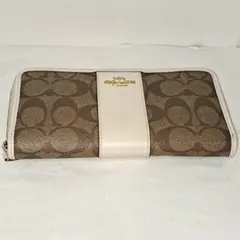 コーチ COACH 財布 レディース 長財布 レザー シグネチャー ホワイト