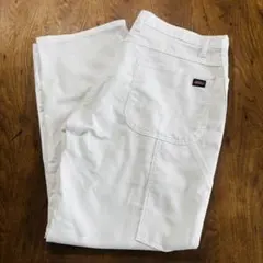 dickies W36 L32 ホワイト ペインターパンツ ワークパンツ - メルカリ