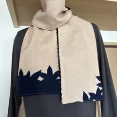 柿渋染め浴衣地　リメイクマフラー