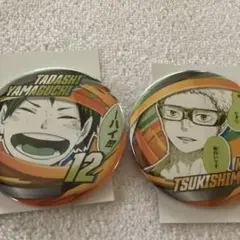 ハイキュー!! 月島蛍 山口忠　ファンパーク コレクション缶バッジ