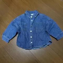 バースデイ　マイリトルワンダー　デニム　ブルー ボタン付きシャツ Gジャン