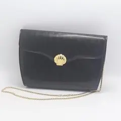 【正規品】ユミカツラ シェルモチーフ ゴールド金具 ブラック ショルダーバッグのサムネイル