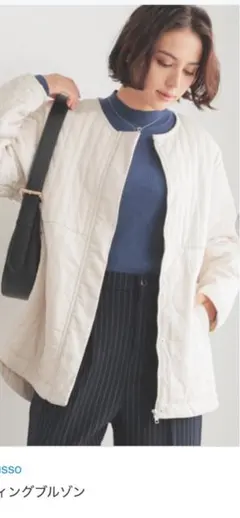 GLACIERlusso 異柄キルティングブルゾン