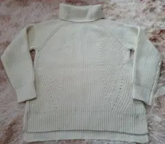 LOWRYS FARM タートルネック ハイネック ニット トップス チュニック