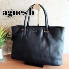 美品 アニエスベー 2way 本革 レザー トートバッグ 鞄 レディース メンズ