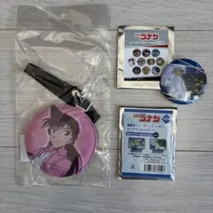 コナン 毛利蘭 怪盗キッド ラゲッジタグ アクリルスタンド 缶バッジ 3点セット