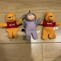 くまのプーさん　指人形　3体