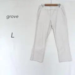 グローブ/カジュアルパンツ/L/ホワイト/クロップド丈/スリットのサムネイル