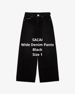 SACAI Wide Denim Pants Blackのサムネイル