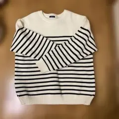 Sweet Fleur ボーダー柄 長袖ニットセーター