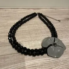 【美品】TOSH フラワーモチーフ付きチョーカー