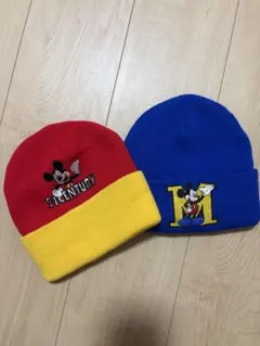 ミッキーマウス 2点セット 赤 青