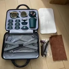 中国茶器セット ハードケース付き　ネイビー