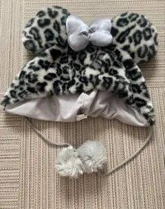 ディズニー ミニー ヒョウ柄 ファンキャップ グレー