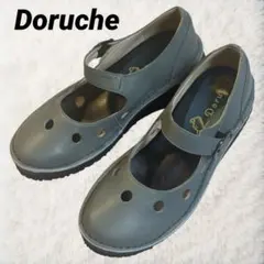 未使用級✨Doruche ドルチェ　パンチング　ストラップ　靴　本革　QVC