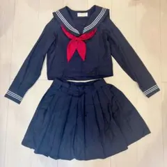 セーラー服 上下セット ネイビー 赤スカーフのサムネイル