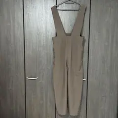 ブラウン サロペット ロング丈