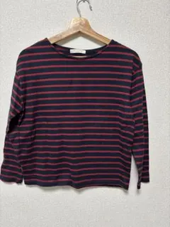 ショコラフィネローブ　ボーダーロングTシャツ　ロンT 綿100％ M