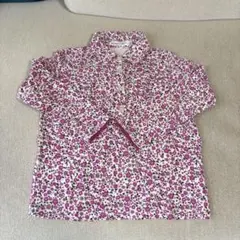 【美品】BeBe 長袖シャツ 小花柄 100cm