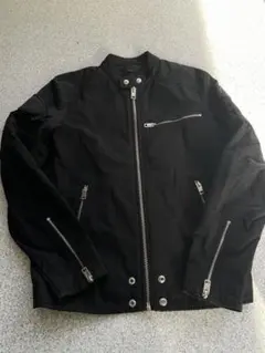 DIESEL ブラック シングルライダースジャケット