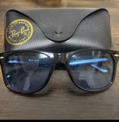 Ray-Ban 似ブラックフレーム ブルーレンズ サングラス