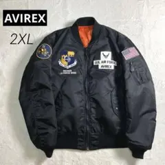 【2XLサイズ】AVIREX✨MA-1 フライトジャケット　リバーシブル　黒完売