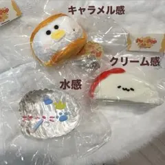 スクイーズ お得3点セット 色々な触り心地 パン 果物 猫 顔付き