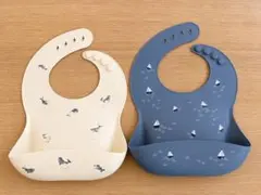 Mushier Mushie 고래 패턴 보트 패턴 실리콘 앞치마 금속 앞치마