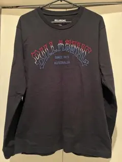 BILLABONG 黒　ロゴ刺繍 ロンT S